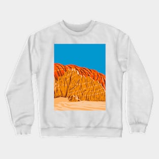 Cathedral Gorge State with Eroded Soft Bentonite Clay in Lincoln County Nevada USA WPA Poster Art Crewneck Sweatshirt